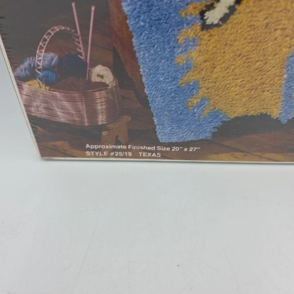 Vintage Malina Texas Hook A Rug Kit Cowboy Wrangler 20